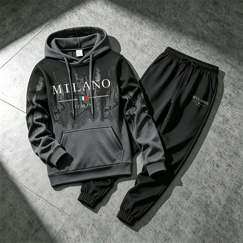 Winter Clothing Hoodie - 스플래시 잉크 남성용 후드티 트랙수트 캐주얼