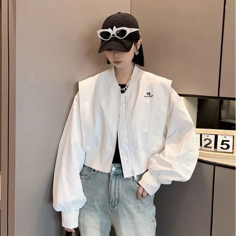 Quality Winter Clothing Bomber Jacket - 여성용 짧은 보머 재킷, 용수철 가을