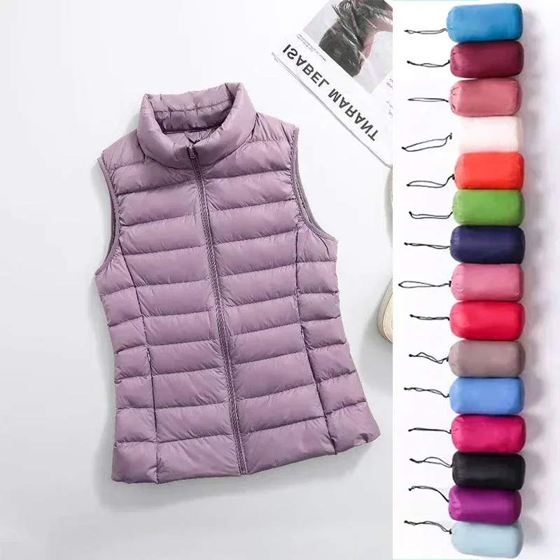 Down Vest Ultralight - 11 가지 색상 여성 조끼 2023