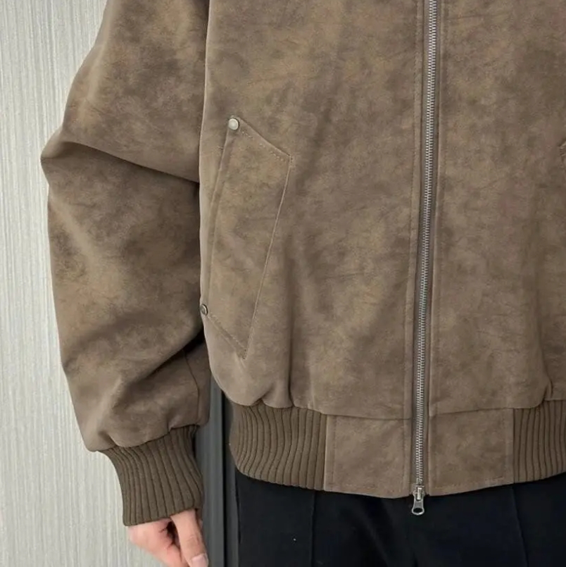 Quality Winter Clothing Bomber Jacket - 가을 오버사이즈 봄버 재킷 남성용 지퍼업