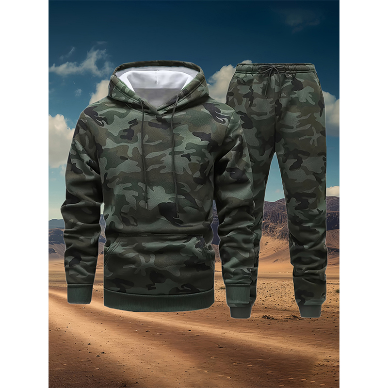 Winter Clothing Hoodie - 가을 위장 3D 프린트 후드티 바지