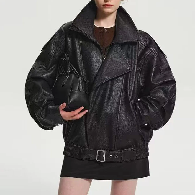 Quality Winter Clothing Bomber Jacket - 고품질 폭격기 재킷 여성 럭셔리 PU