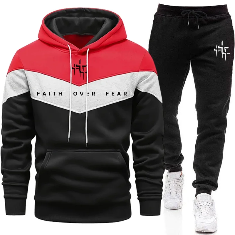 Faith Over Fear 남성용 트랙수트 후드 티셔 - Winter Clothing Hoodie 리뷰 및 가격
