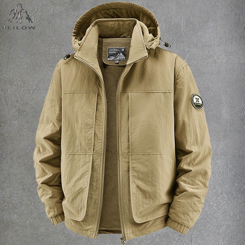 벨벳 안감 두꺼운 따뜻한 멀티 포켓 겨울 봄버 재킷 남 - Quality Winter Clothing Bomber Jacket 리뷰 및 가격