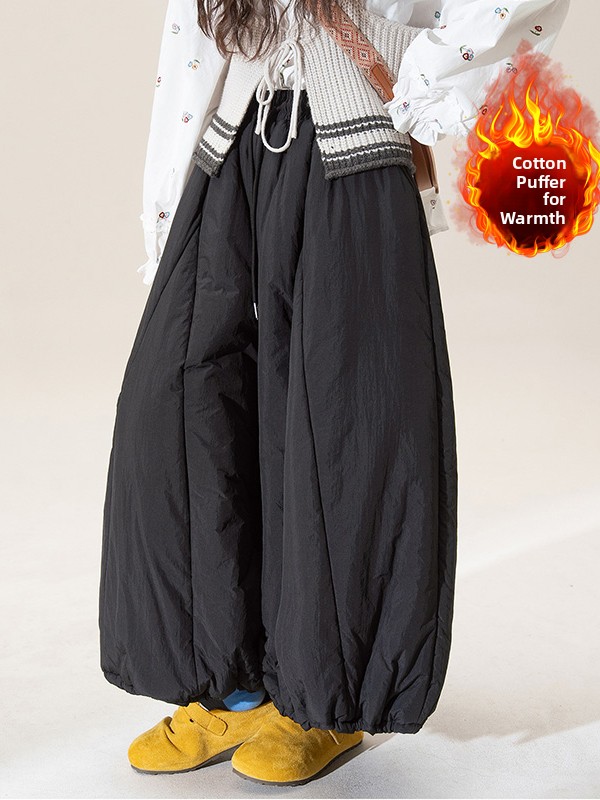 겨울용 두꺼운 와이드 레그 랜턴 팬츠 코튼 트라우저 하 - Winter Clothing Plus Size 리뷰 및 가격