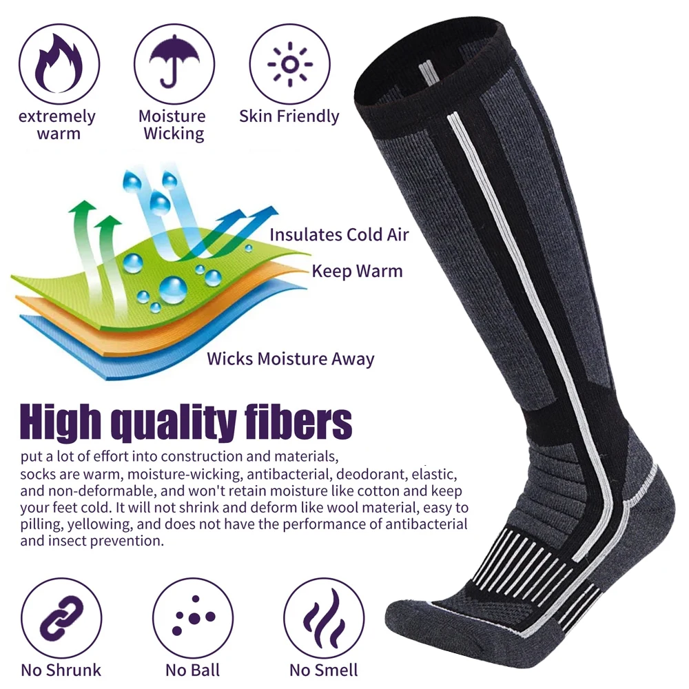 XQQMXX 남녀공용 스키 양말, 온열 무릎 높이, 따 - Thermal Sock Merino 리뷰 및 가격