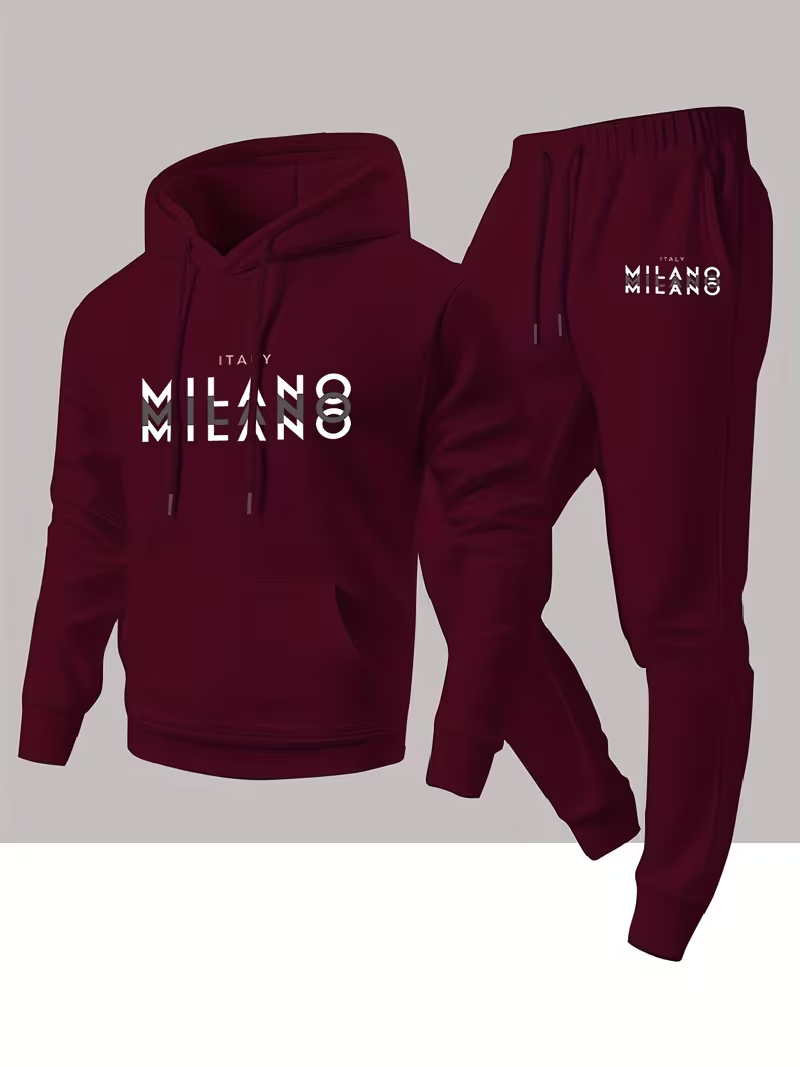남성용 인기 패션 레터 프린트 세트 투피스 후드티 따뜻 - Winter Clothing Hoodie 리뷰 및 가격