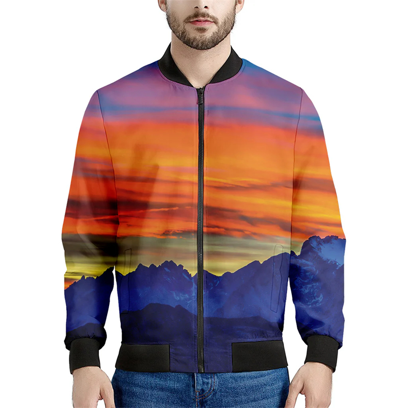 산악 3D 프린트 봄버 재킷, 남녀공용 스웻셔츠, 하이 - Quality Winter Clothing Bomber Jacket 리뷰 및 가격
