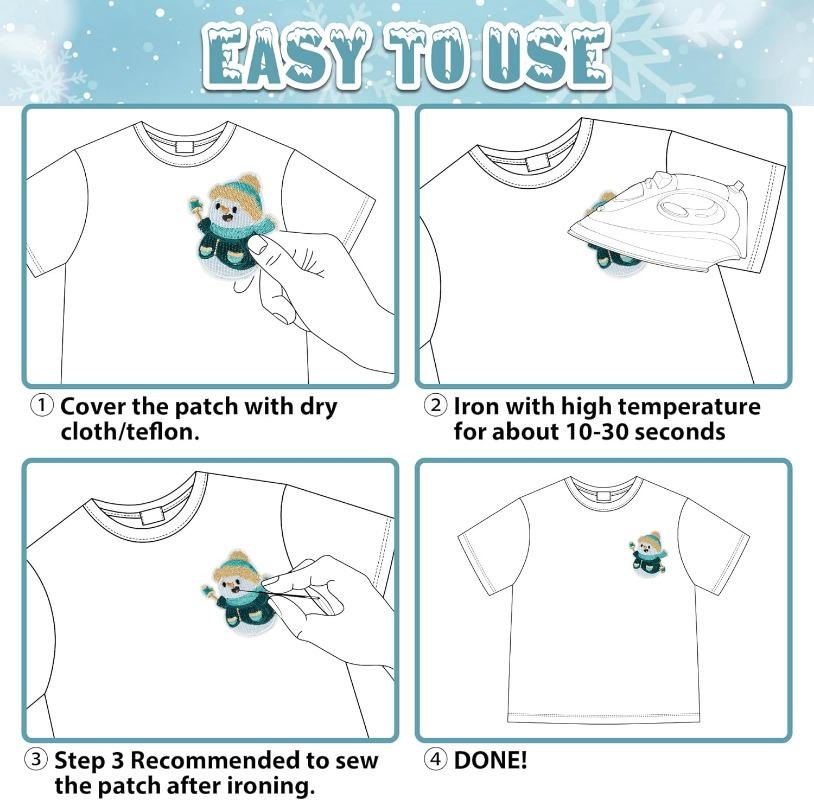 겨울 테마 다리미 패치, 이상한 나라 눈송이, 크리스마 - Winter Clothing Pictures 리뷰 및 가격