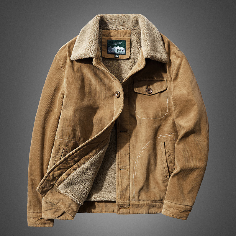 고품질 따뜻한 코듀로이 작업복 파카 재킷 남성용 겨울  - Quality Winter Clothing Bomber Jacket 리뷰 및 가격