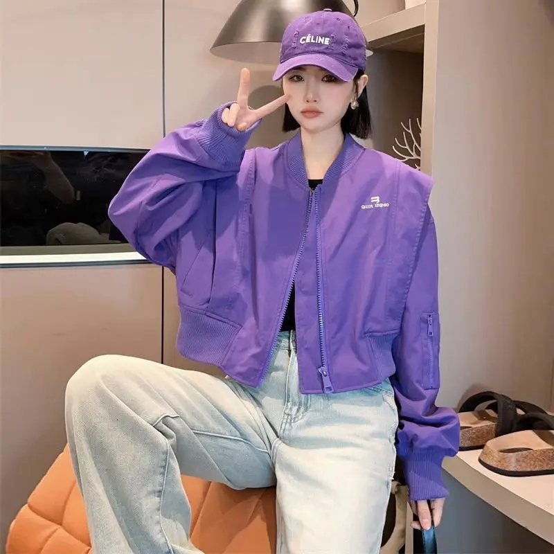 여성용 짧은 보머 재킷, 용수철 가을 여성 야구 에비에 - Quality Winter Clothing Bomber Jacket 리뷰 및 가격