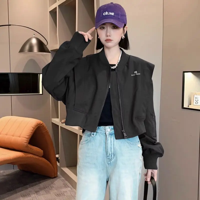 여성용 짧은 보머 재킷, 용수철 가을 여성 야구 에비에 - Quality Winter Clothing Bomber Jacket 리뷰 및 가격