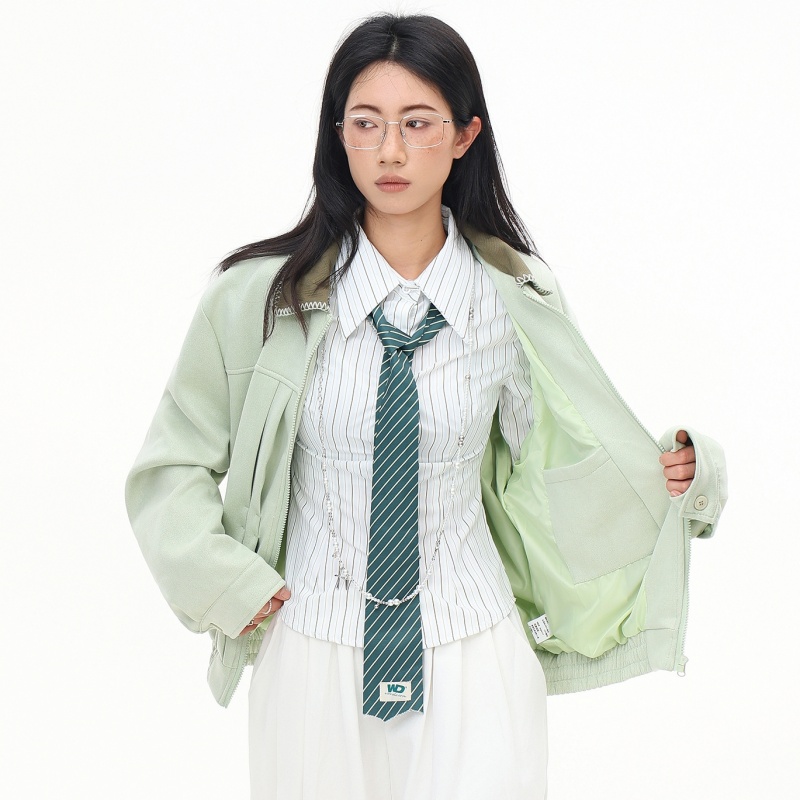 여성 가을 항공 점퍼 그린 라펠 고품질 에비에이터 재킷 - Quality Winter Clothing Bomber Jacket 리뷰 및 가격