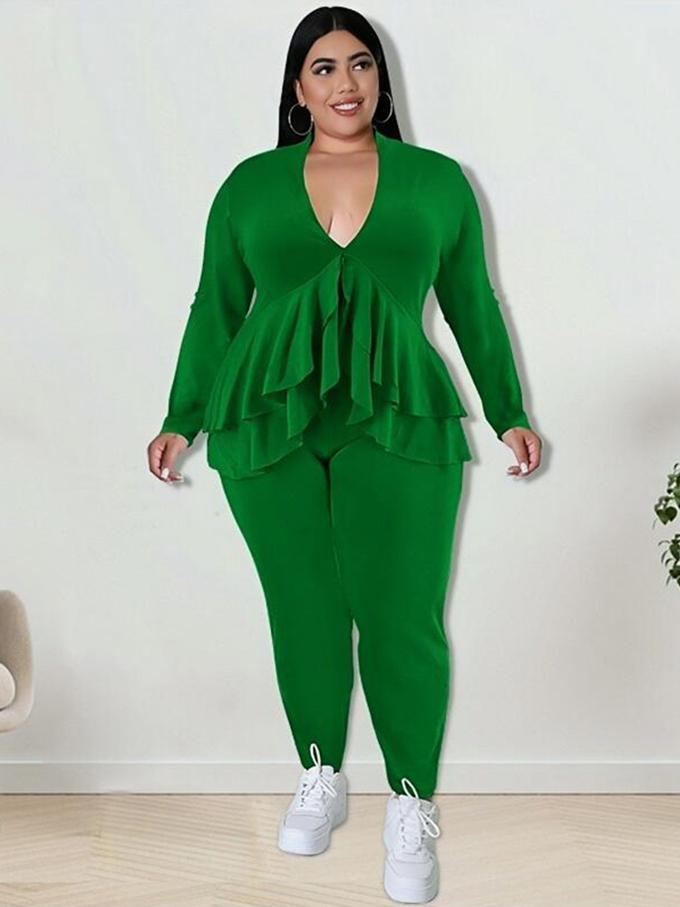 플러스 사이즈 여성 의류 시크하고 우아한 바지 정장 세 - Winter Clothing Plus Size 리뷰 및 가격