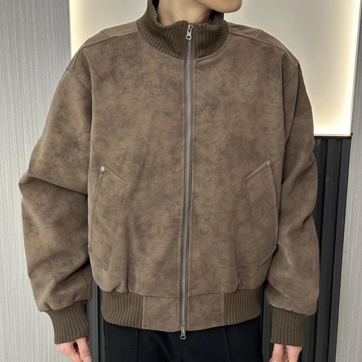 가을 오버사이즈 봄버 재킷 남성용 지퍼업 배기 코트 패 - Quality Winter Clothing Bomber Jacket 리뷰 및 가격
