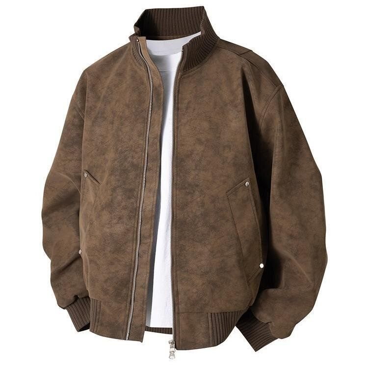가을 오버사이즈 봄버 재킷 남성용 지퍼업 배기 코트 패 - Quality Winter Clothing Bomber Jacket 리뷰 및 가격