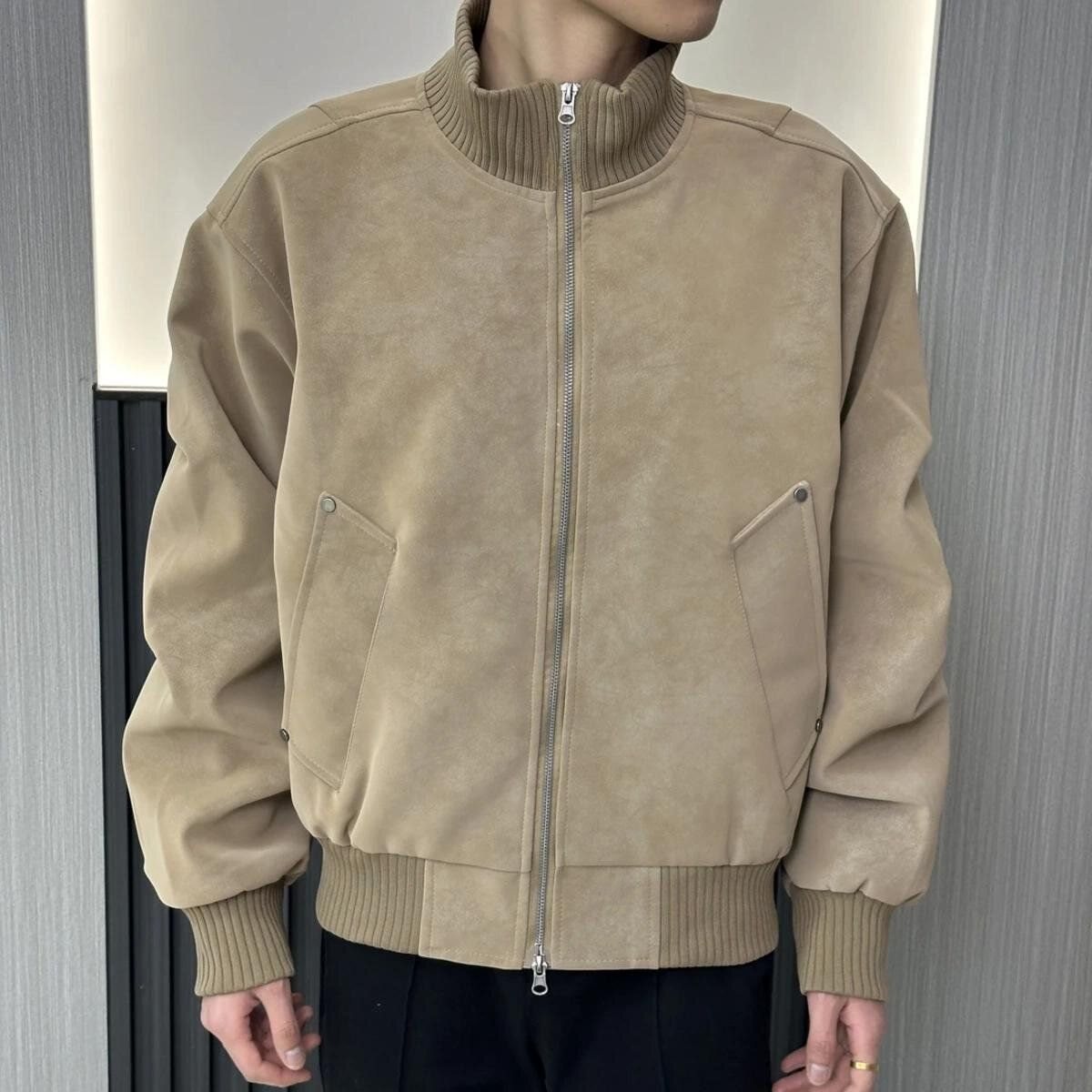 가을 오버사이즈 봄버 재킷 남성용 지퍼업 배기 코트 패 - Quality Winter Clothing Bomber Jacket 리뷰 및 가격