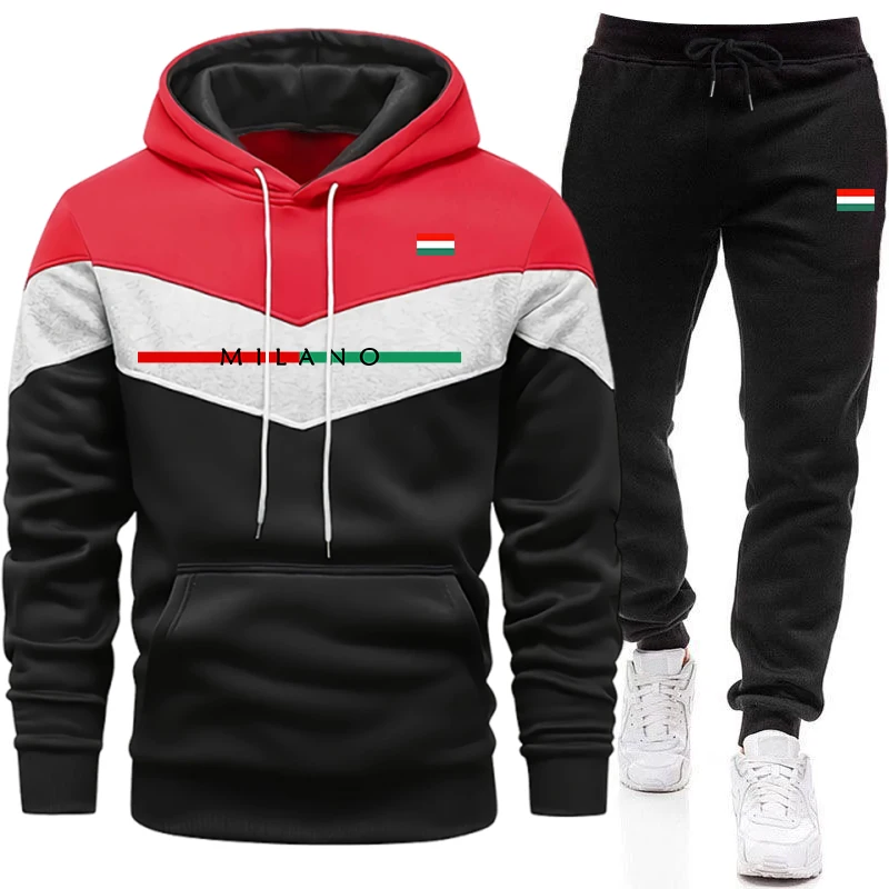 남성용 고품질 트랙슈트 캐주얼 3색 스플라이스 스웨트셔 - Winter Clothing Hoodie 리뷰 및 가격