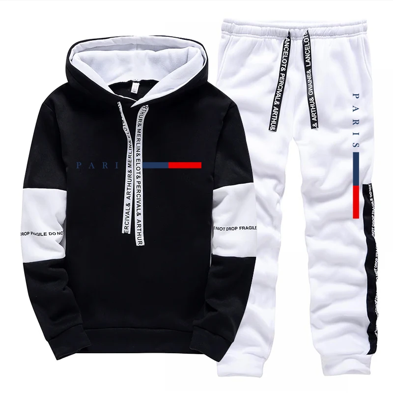 남성 세트/후드티/바지 파리 패션 가을 겨울 캐주얼 스 - Winter Clothing Hoodie 리뷰 및 가격